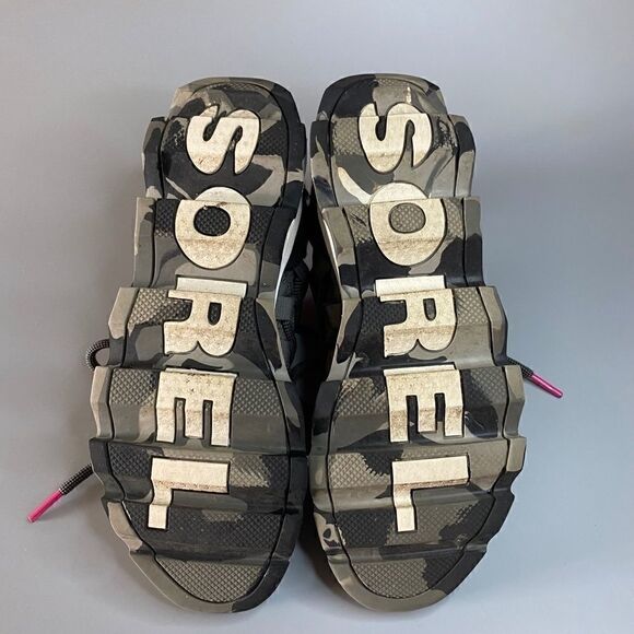 Sorel Kinetic Lace Sneakers Impact Grey Quarry Pink Laces 7.5 - Picture 5 of 6